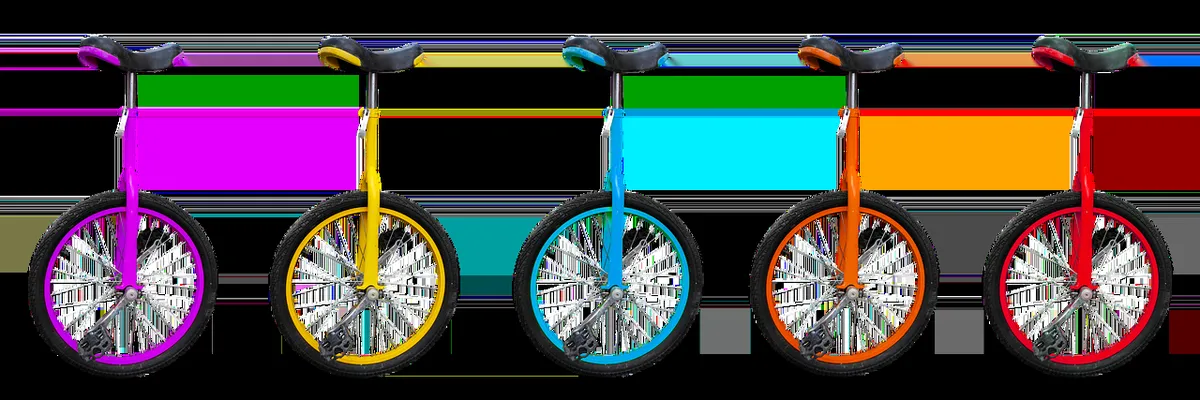 sports, bicycle, unicycle, saddle, pedals, tire, isolated, cycling, multicoloured, bicycle, bicycle, unicycle, unicycle, unicycle, unicycle, unicycle, cycling