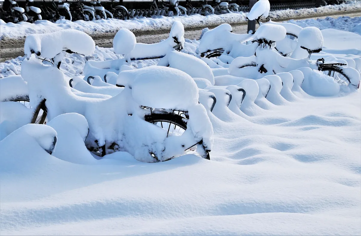 bicycles, snow, winter, bikes, bicycle parking rack, snow covered, snowy, wintry, frost, frosty, nature, hoarfrost, white, cold, winter season, zaspa, winter mo