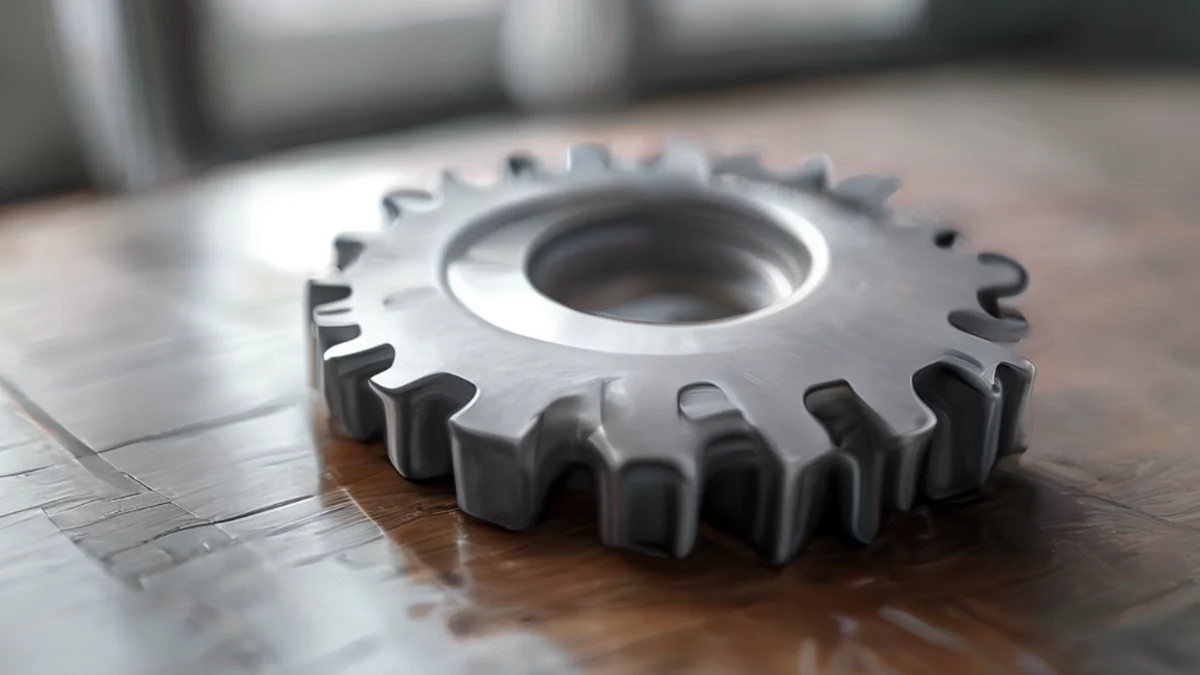 Leichtes Aluminium-Gear mit glatter Oberfläche und präziser Zahnung.
